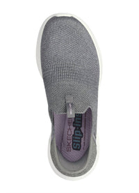 Skechers Women's Ultra Flex 3.0 Smooth Step Shoes in gray - women's sneaker - detail view
