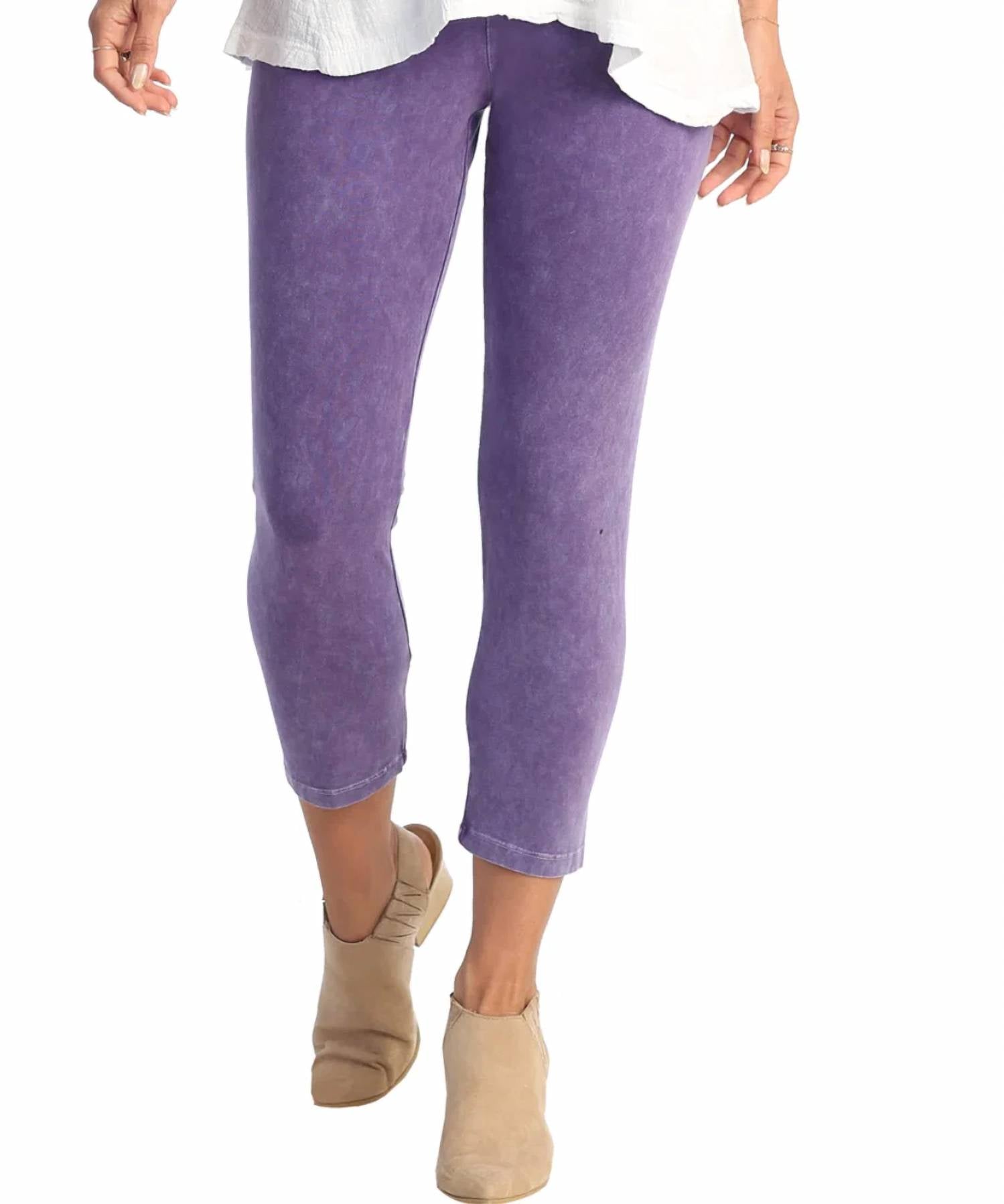 Jess & Jane - M37 Capri-length Cotton Mineral Wash Legging