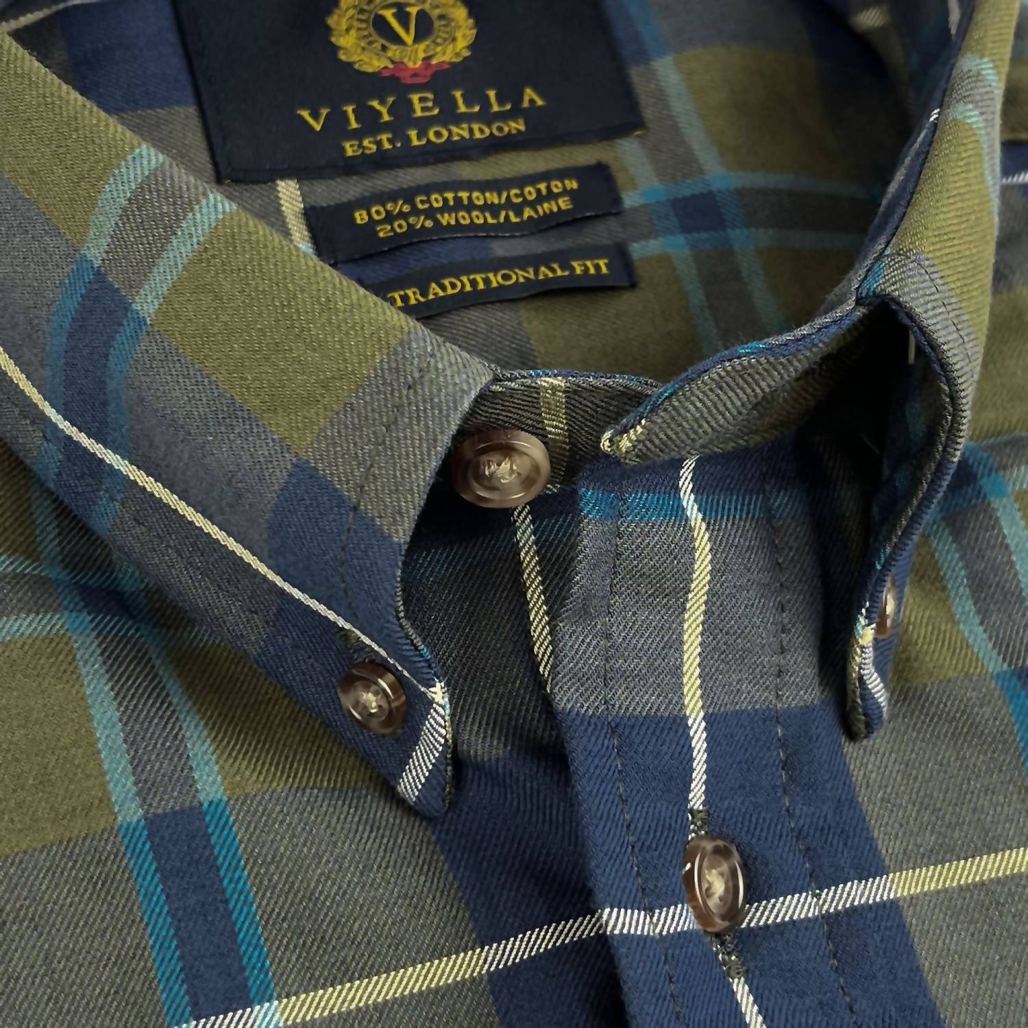 Viyella - Men's Check Button Down Shirt