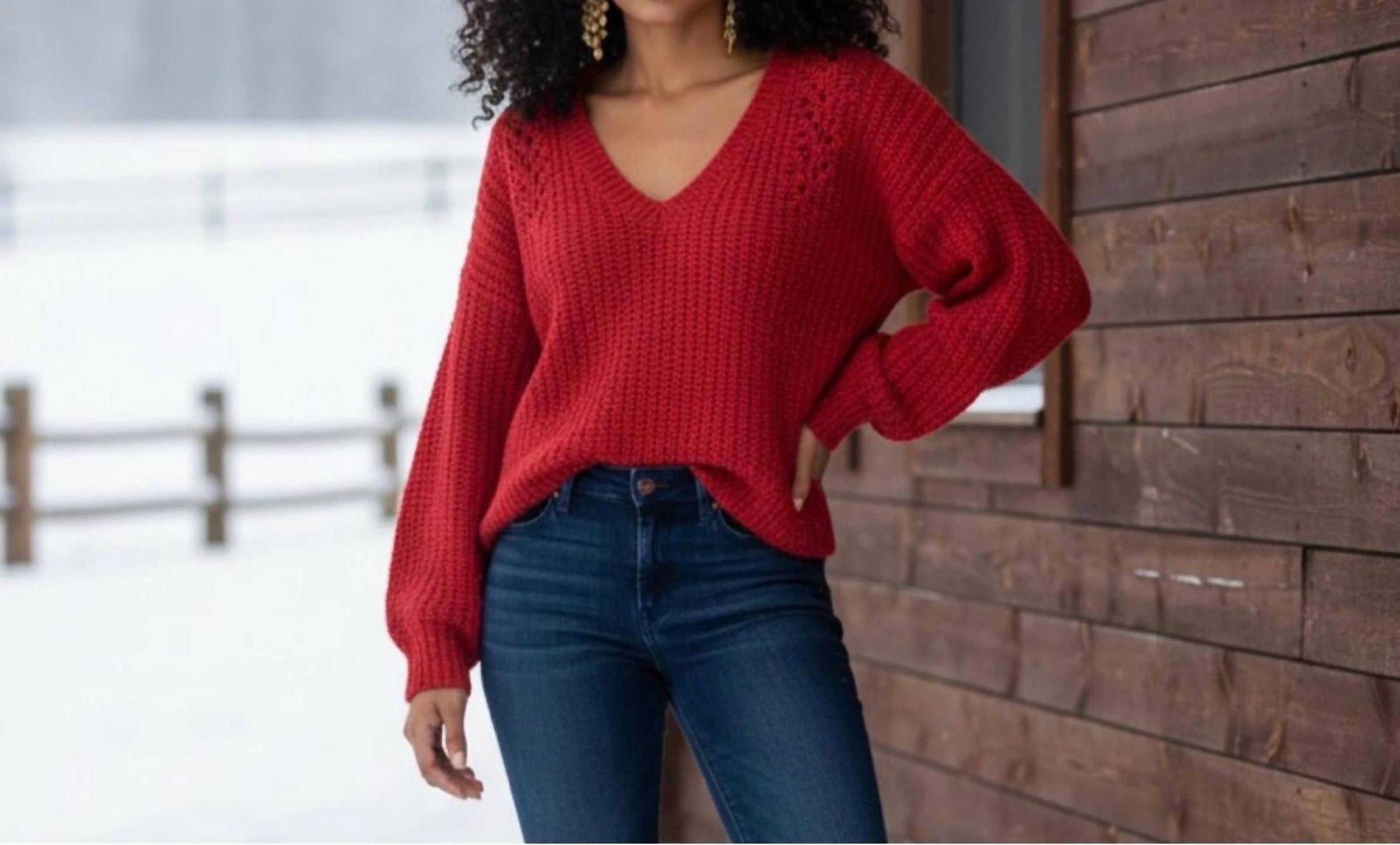 Lucky Brand - V-neck Sweater