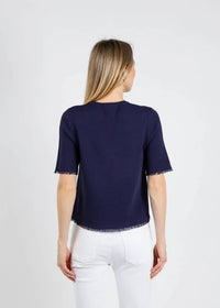 Elliott Lauren - Fringe Elbow Sleeve Sweater