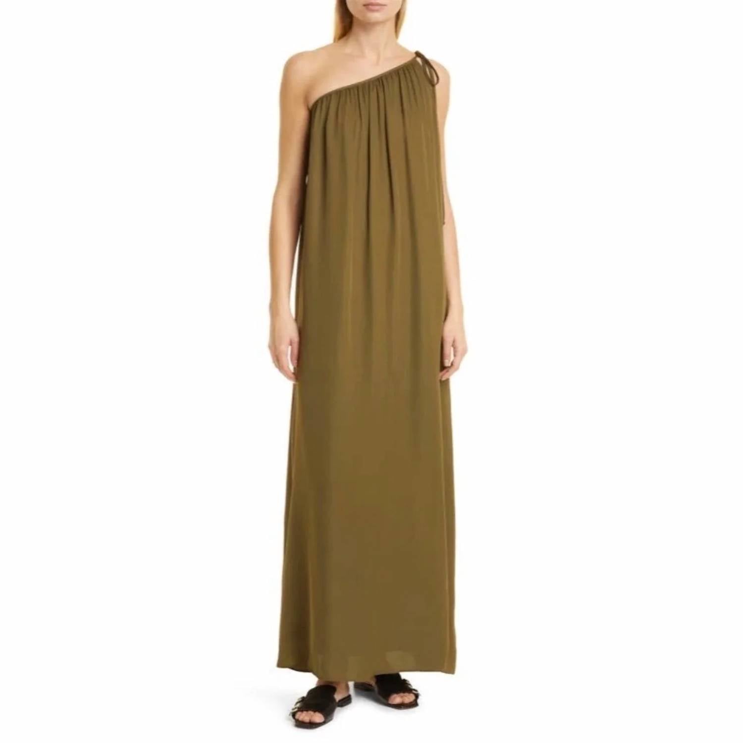 Twp - Mackizi Silk Chiffon One-shoulder Maxi Dress