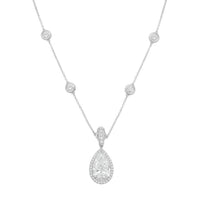 Diana M Jewels - Women's Pear & Round Lab-Grown Diamond Pendant Necklace (5.00 Ct) - Statement