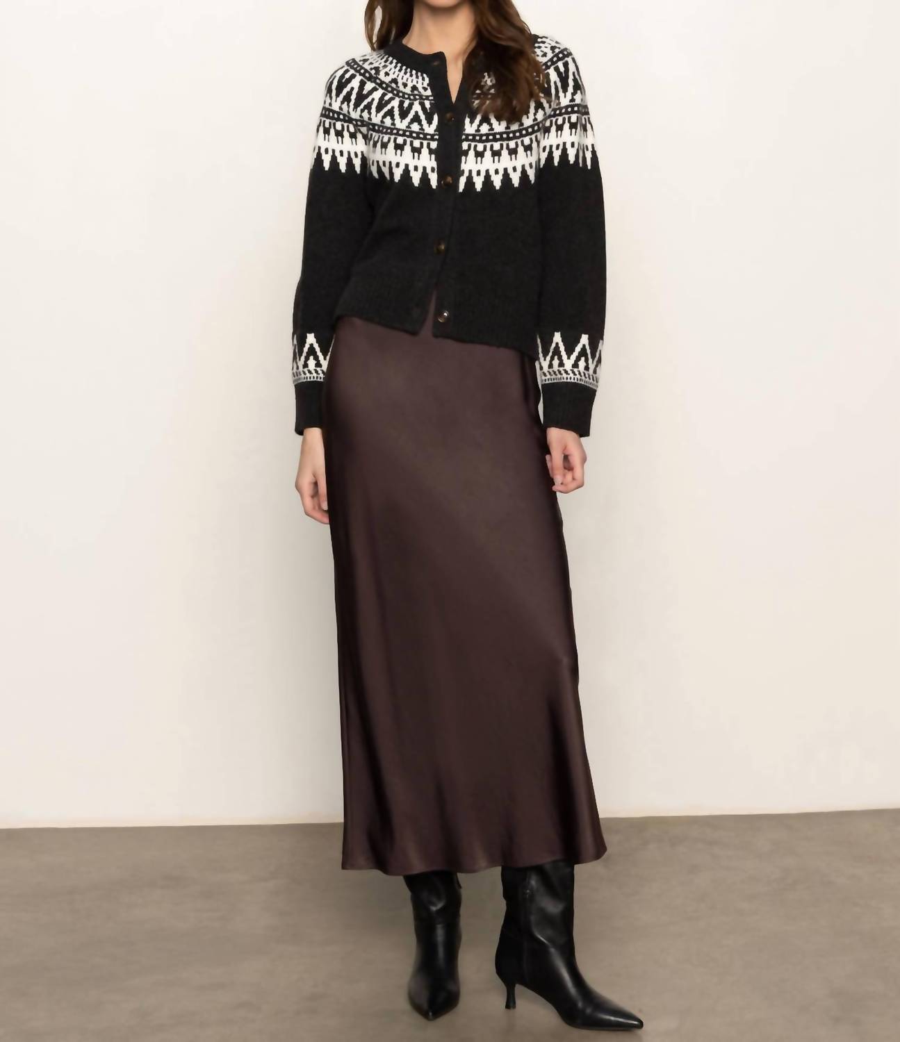 Sanctuary - Fairisle Crewneck Cardigan