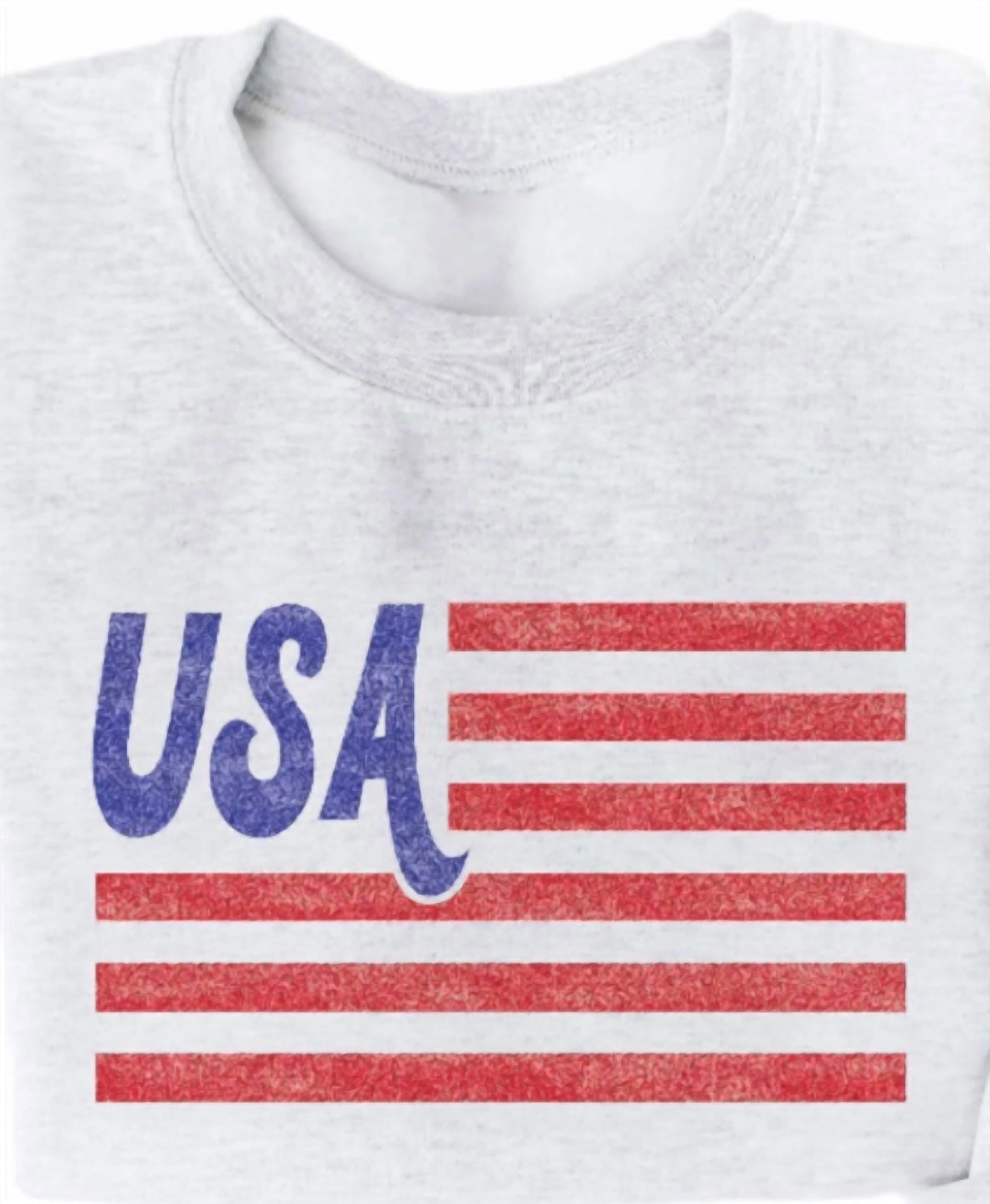 Oat Collective - Women's Usa Flag Graphic Sweatshirt