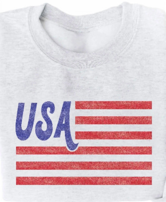 Oat Collective - Women's Usa Flag Graphic Sweatshirt