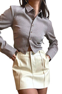 Et Clet - Mazie Gingham Open Back Blouse