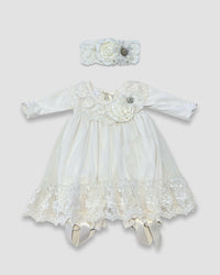 Katie Rose - Cotton Dress With Lace Overlay