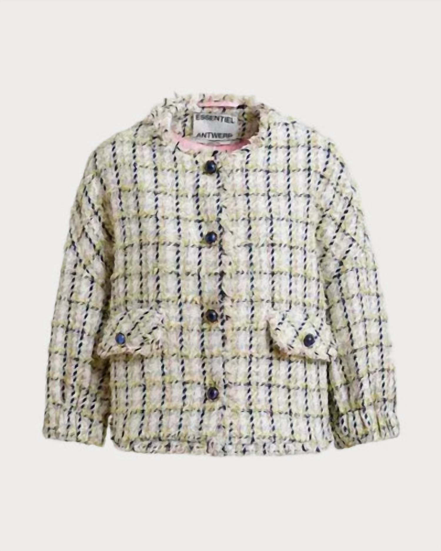ESSENTIEL ANTWERP Jayden Jacket in basil smash - women's jacket - alternate view