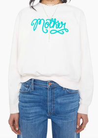 Mother Concert Crewneck Raglan Sweatshirt in white - women's top - view 5