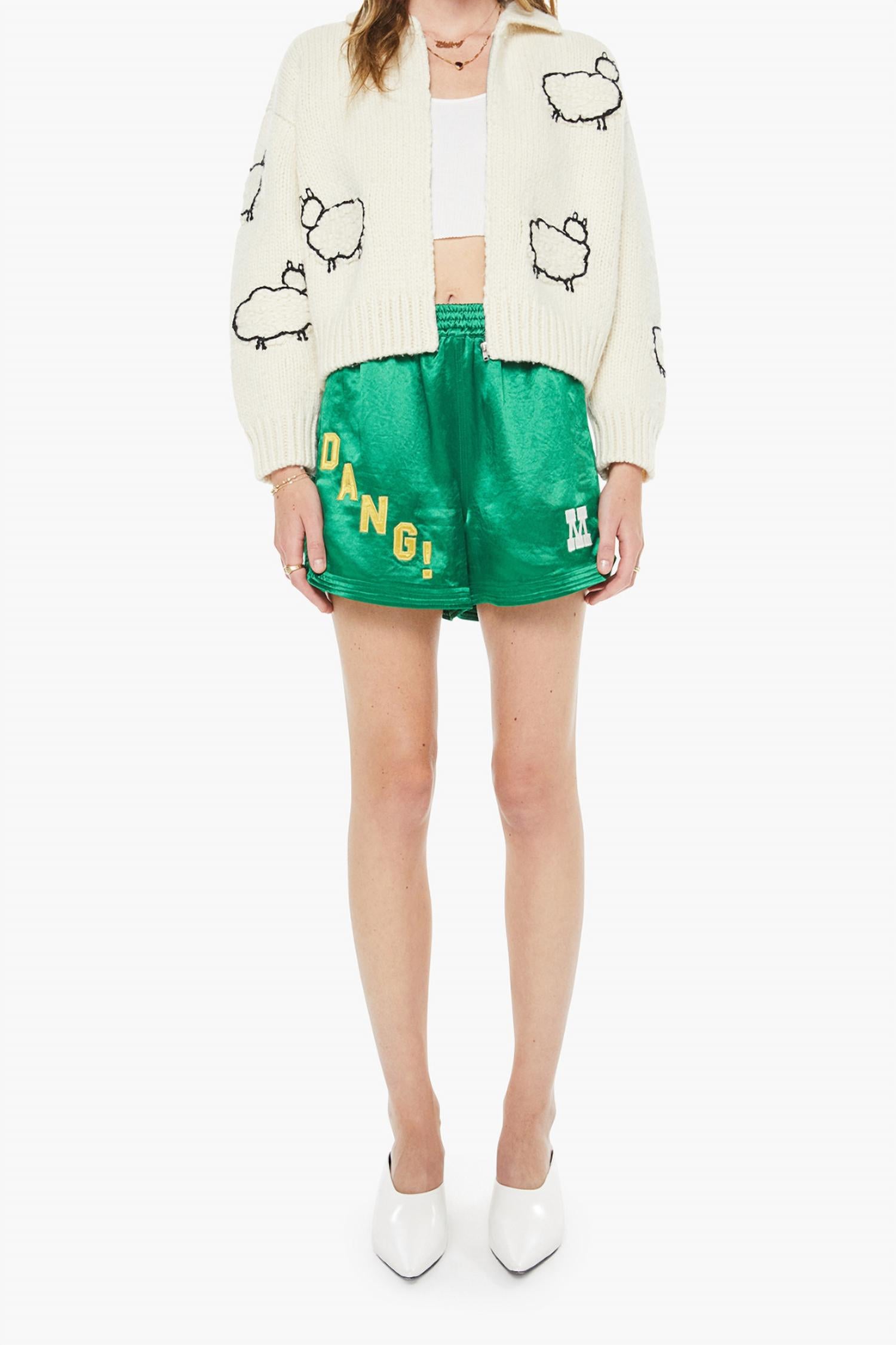 Mother - The Cropped Raquette Cardigan