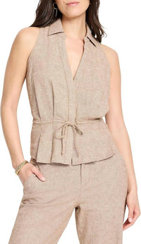 Nic + Zoe - Women's Linen Cotton Cinch Vest