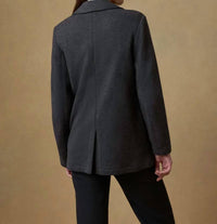 Faherty Inlet Knit Blazer in black sky melange 1 - women's jacket - view 4