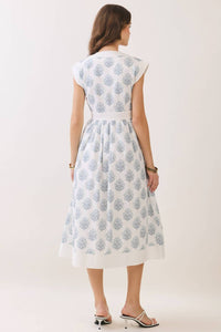 Tcec - Floral Print Zipper Front Midi Dress