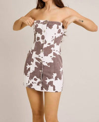 Le Lis - Texas Cow Print Mini Dress