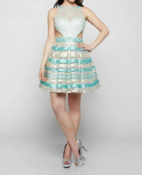 Last Dress - Pearl Net Tiffany Stripe Dress