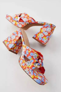Matisse Women's Esme Platform Sandals in red floral - women's sandal - alternate view