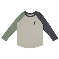 Tiny Whales - Boy's Bolt Long Sleeve Raglan Tee