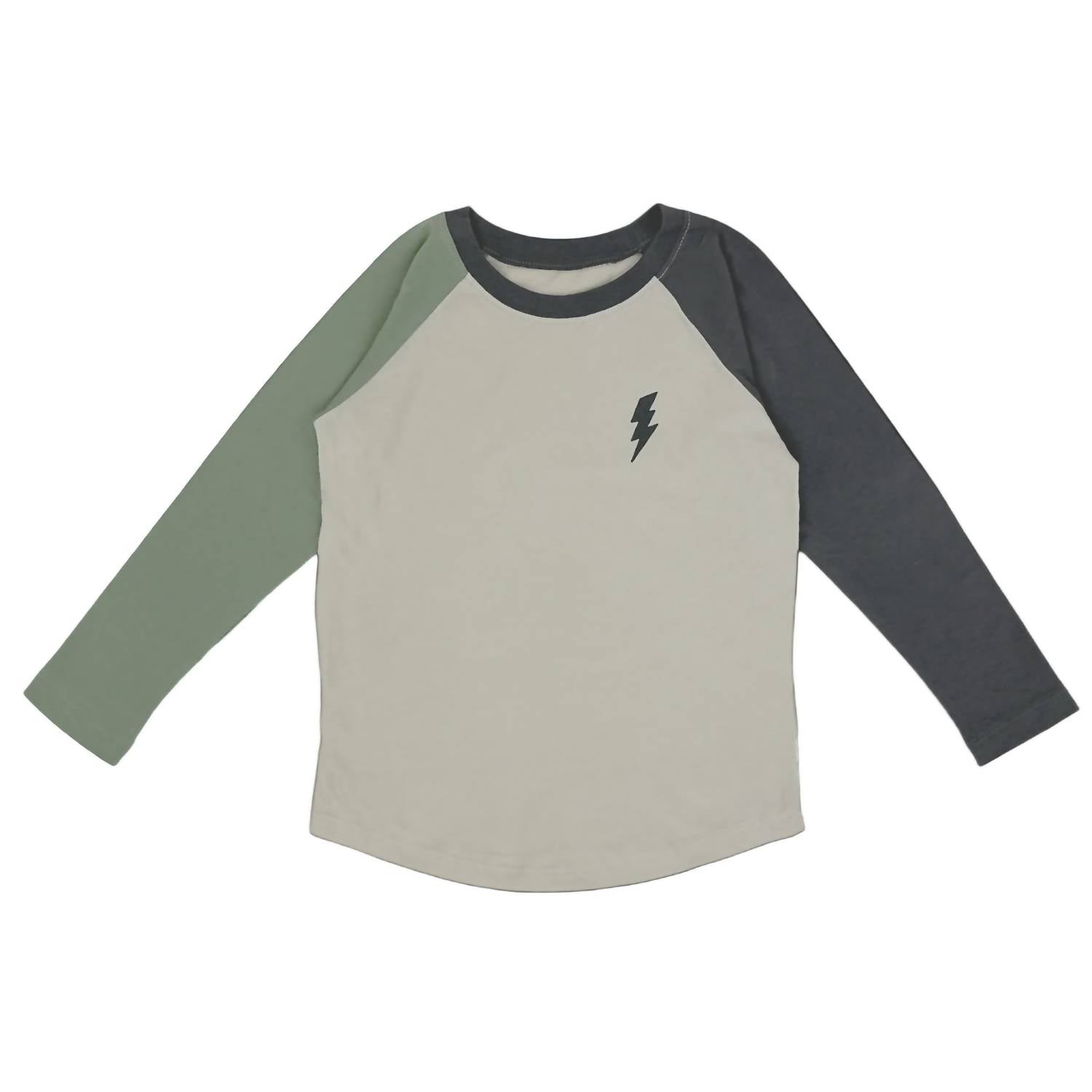 Tiny Whales - Boy's Bolt Long Sleeve Raglan Tee