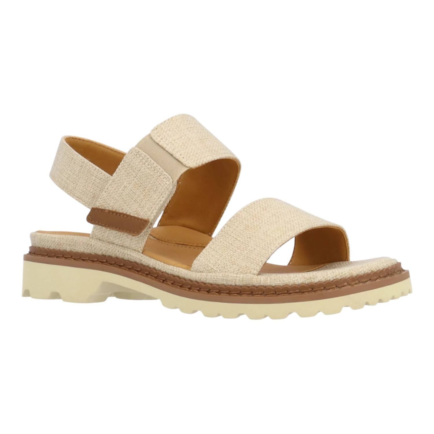 L'amour Des Pieds Women's Delphina Sandal in linen - women's sandal