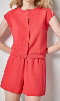 Lilla P - Textured Terry Cardigan