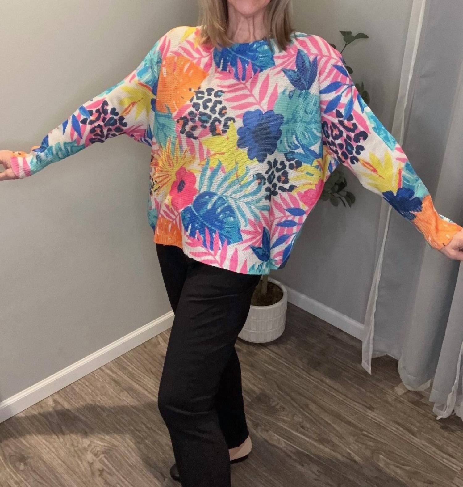 Yolly - 3/4 Sleeve Boatneck Top