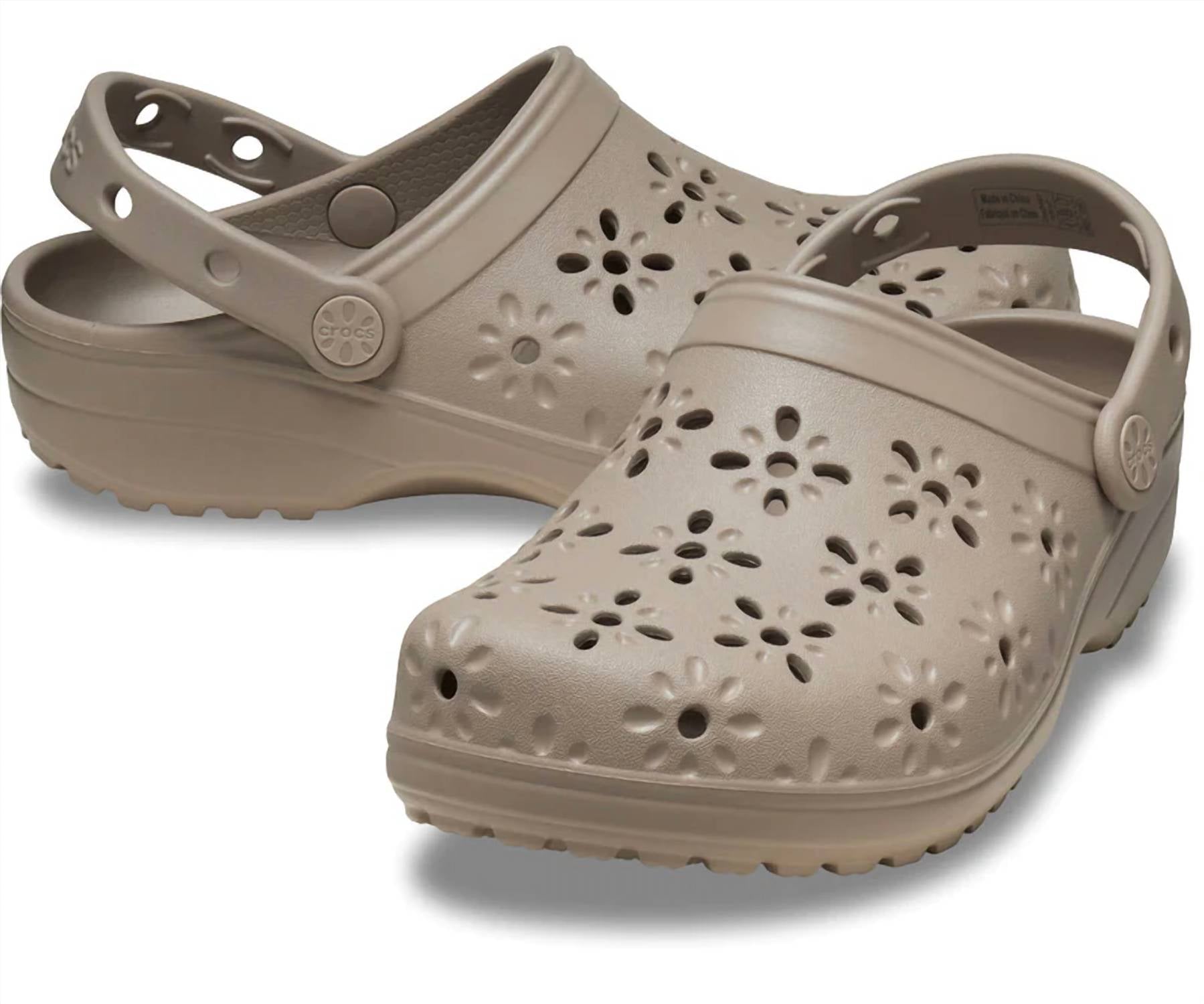 Crocs - Women's Classic Floral Cut Out Clog