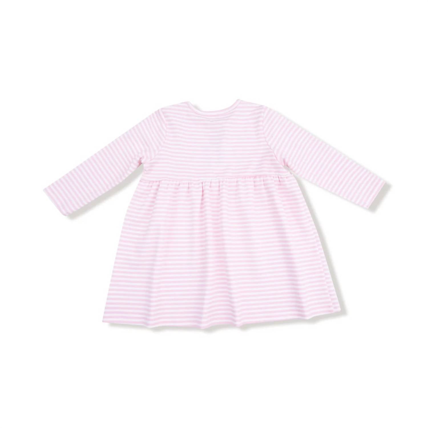 ANGEL DEAR Kid's Big Sis Long Sleeve Play Dress in pink - kids' dress - detail view