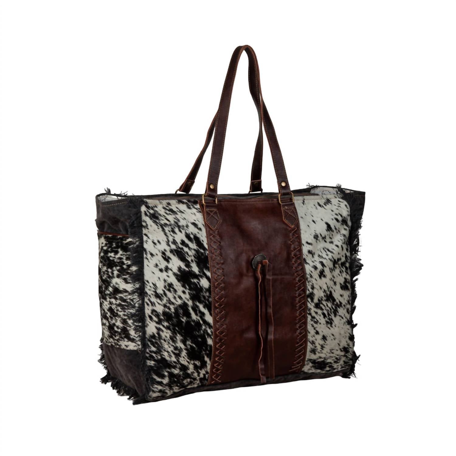 Myra Bag - Women's Cross Stitched Weekender Bag