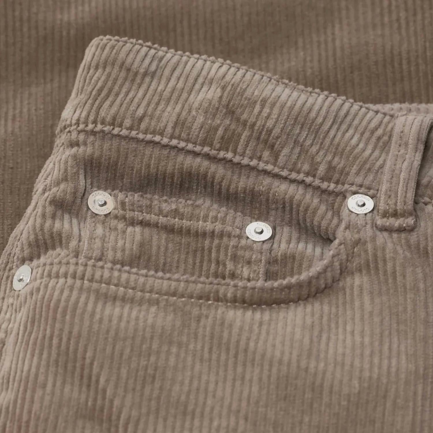 CLOSED Milo Jean Cut Corduroy Pants in clay beige - women's pants - detail view