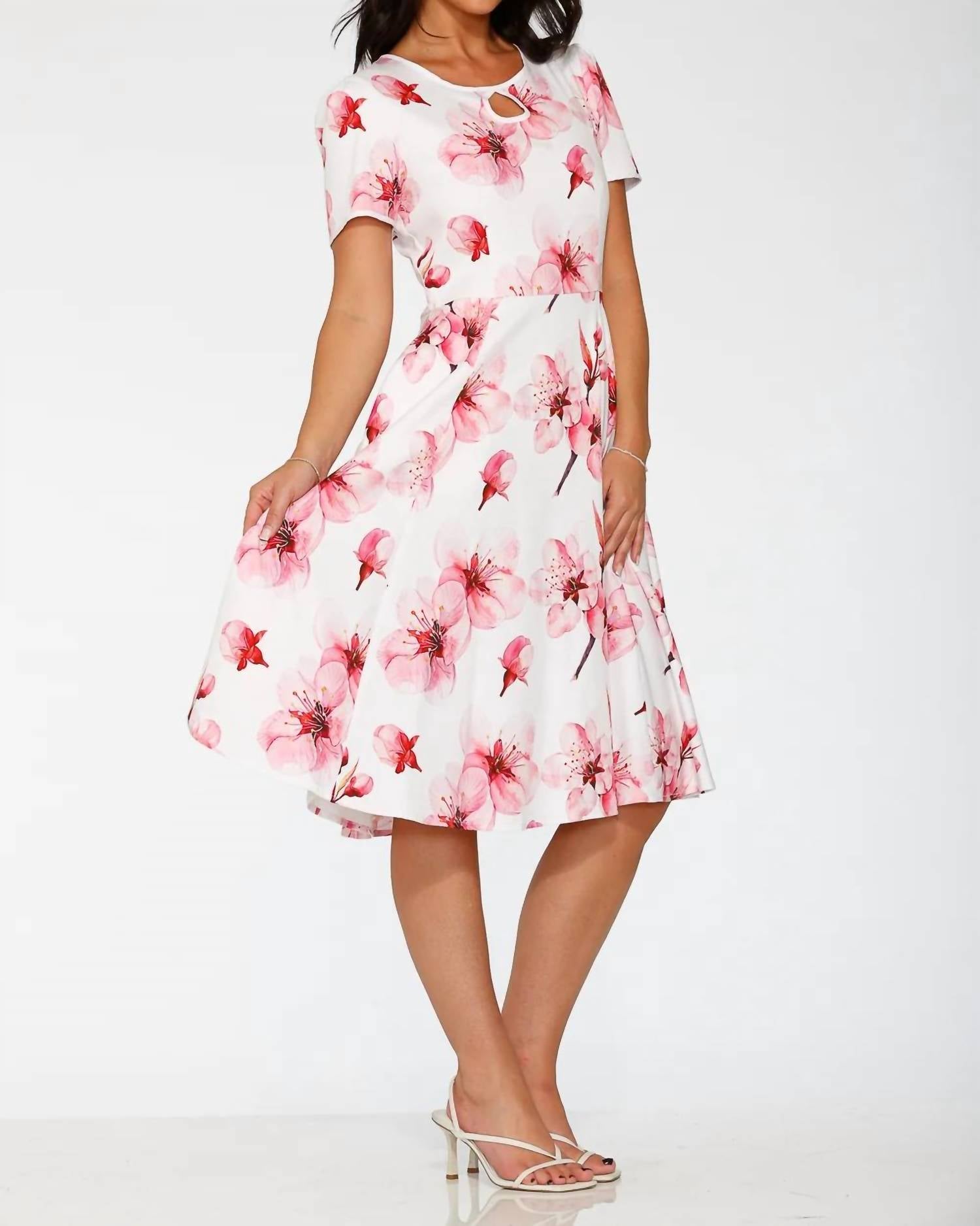 Orchid Bloom - Cotton Blend Swing Dress