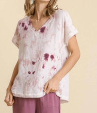 Umgee - Tie Dye Cotton Gauze Top