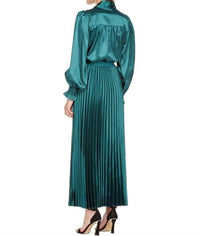 Jade - Pleated long skirt