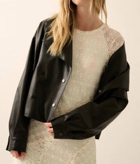 PROMESA Women's Rebel Chic Faux Leather Moto Jacket in black - women's jacket - view 6