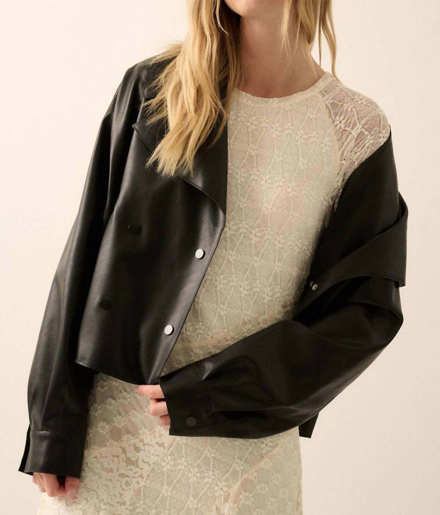 PROMESA Women's Rebel Chic Faux Leather Moto Jacket in black - women's jacket - view 6