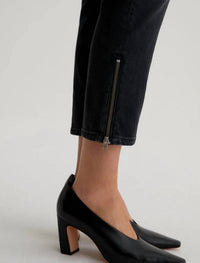 Ag Jeans - Mari Crop Moto Slim Straight Cut Jeans