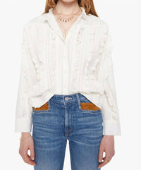 Mother Shakespeare In The Park Blouse in the park in off white - women's blouse - detail view