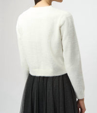 Joseph Ribkoff - Rhinestone Bow Detail Cardigan