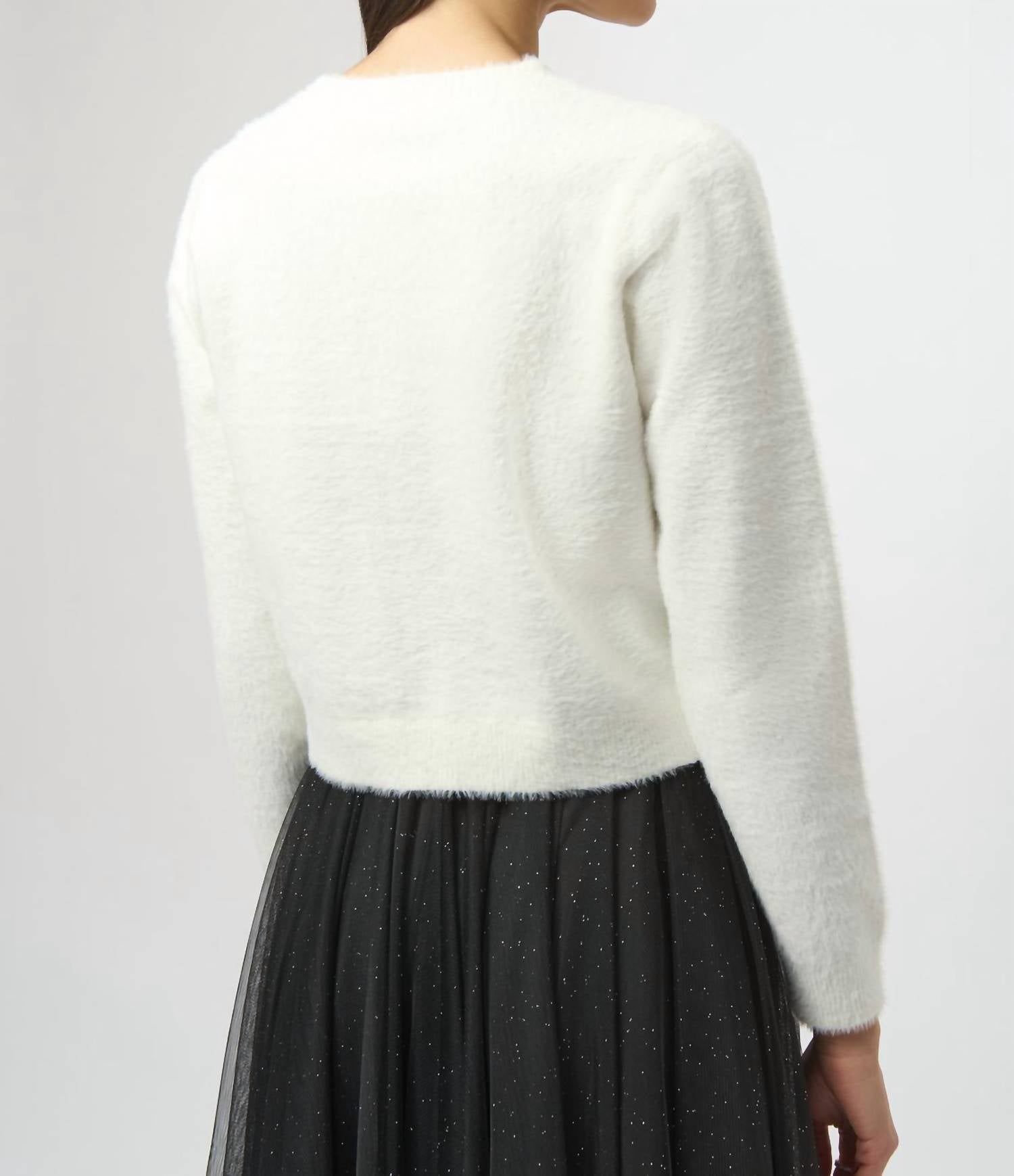 Joseph Ribkoff - Rhinestone Bow Detail Cardigan