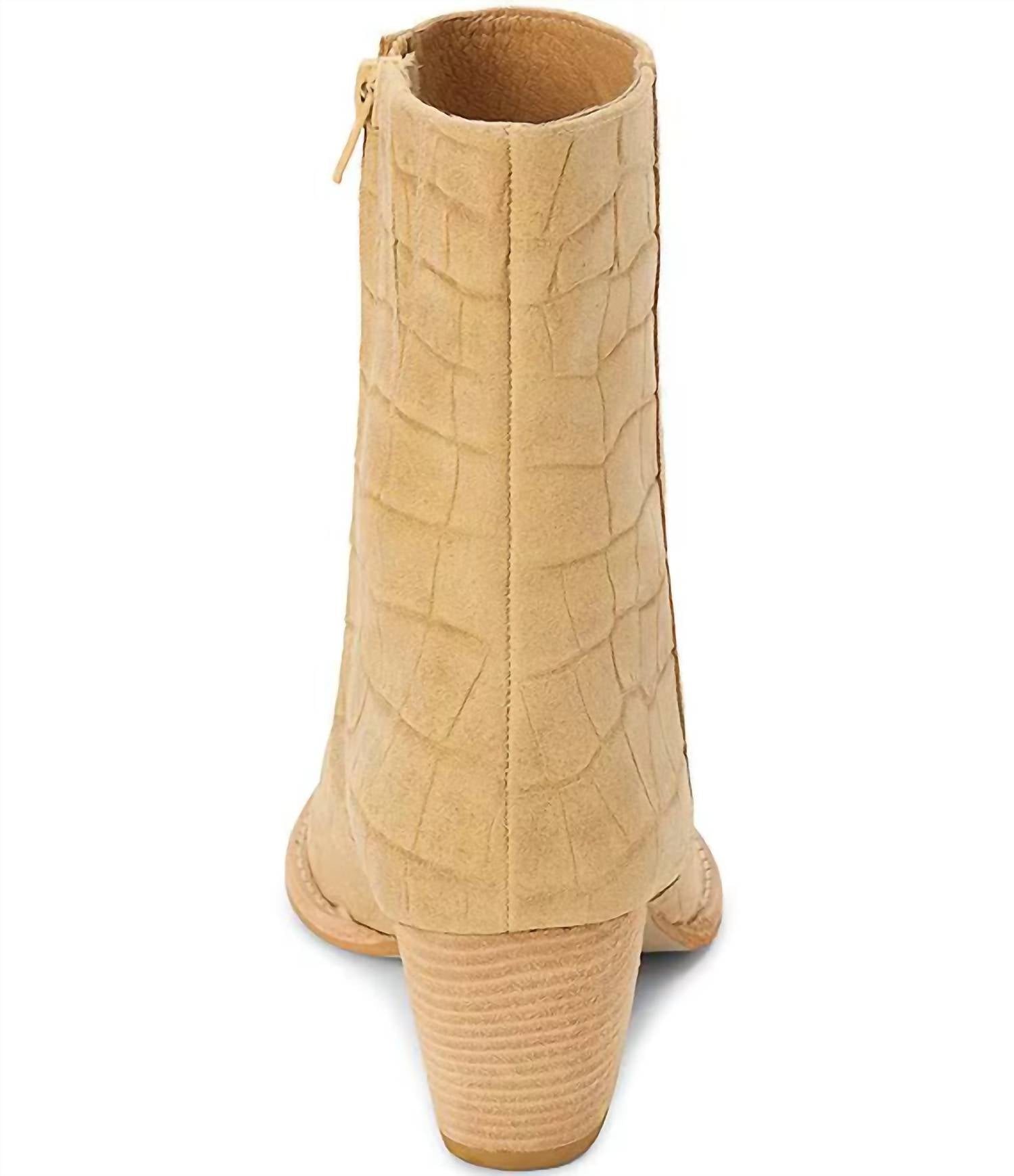 Matisse Women's Caty Croc Suede Bootie in natural - women's shoe - view 4