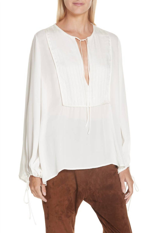 Nili Lotan - RENA TIE NECK SILK TOP