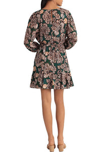 Donna Morgan - Tie Waist Floral Print Mini Dress