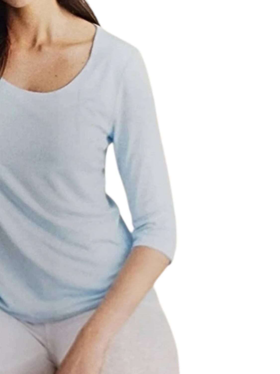 Marble - Double Layer Scoop Neck Top