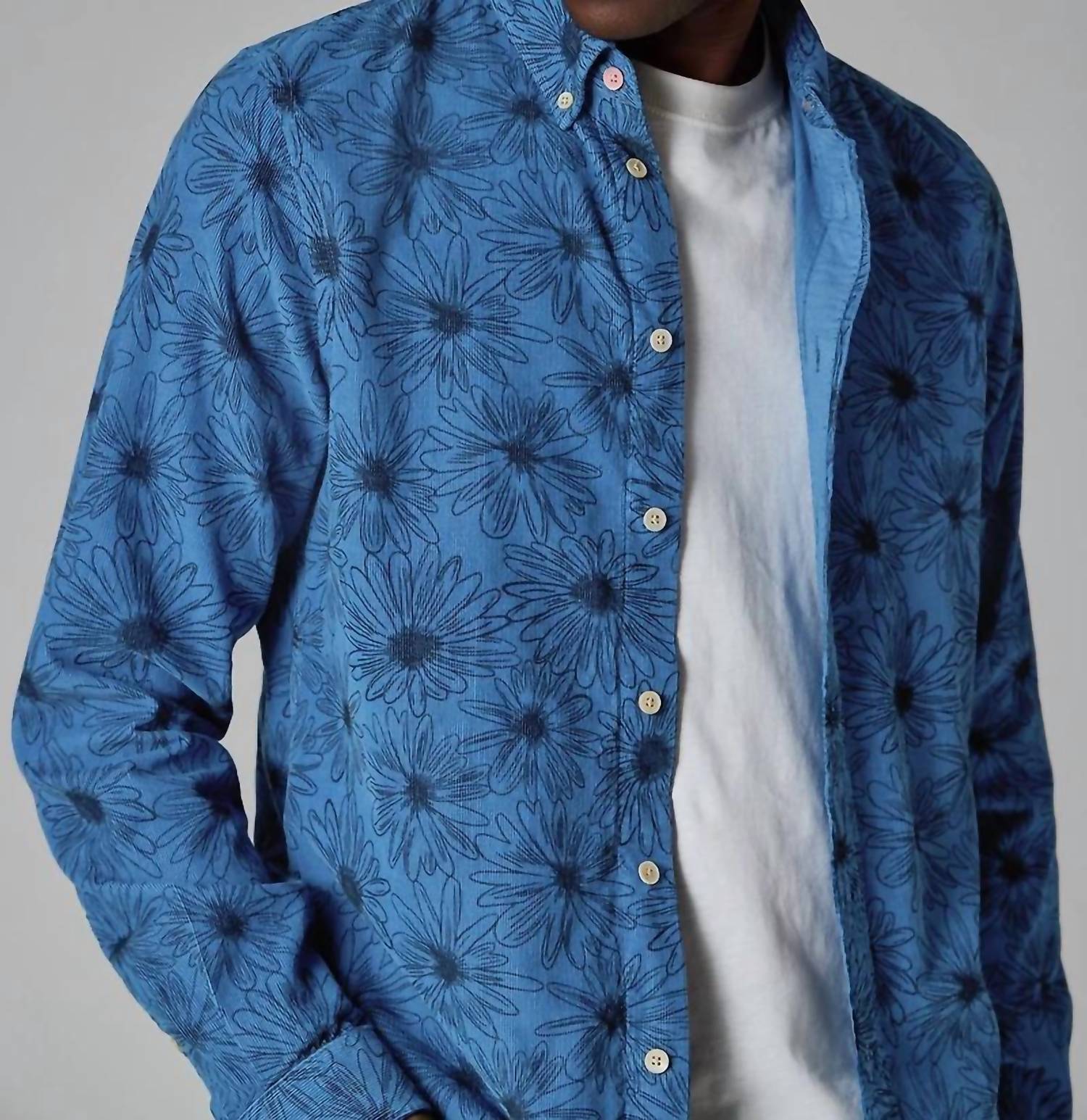 Paul Smith - Tailored-fit Floral Print Corduroy Shirt