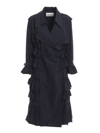 Valentino - Frilled Long Trench Coat
