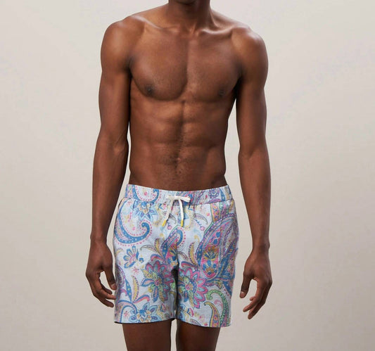 Hartford - Printed Seersucker Swim Shorts