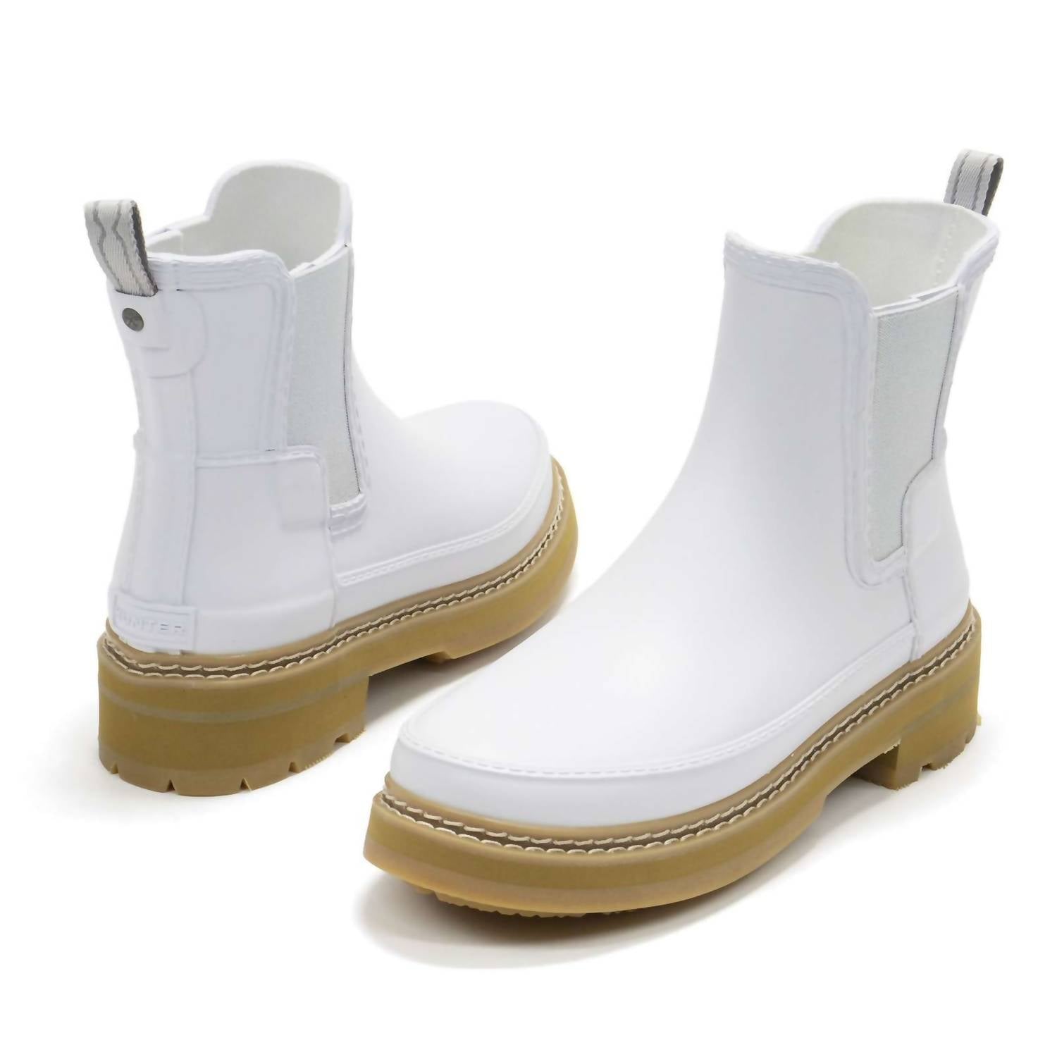 HUNTER Women's Refined Stitch Detail Slim Fit Chelsea Boots in spurrey - women's shoe - view 5