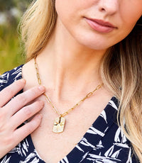 Chasing Cherubs - Pavé Star Tag Necklace