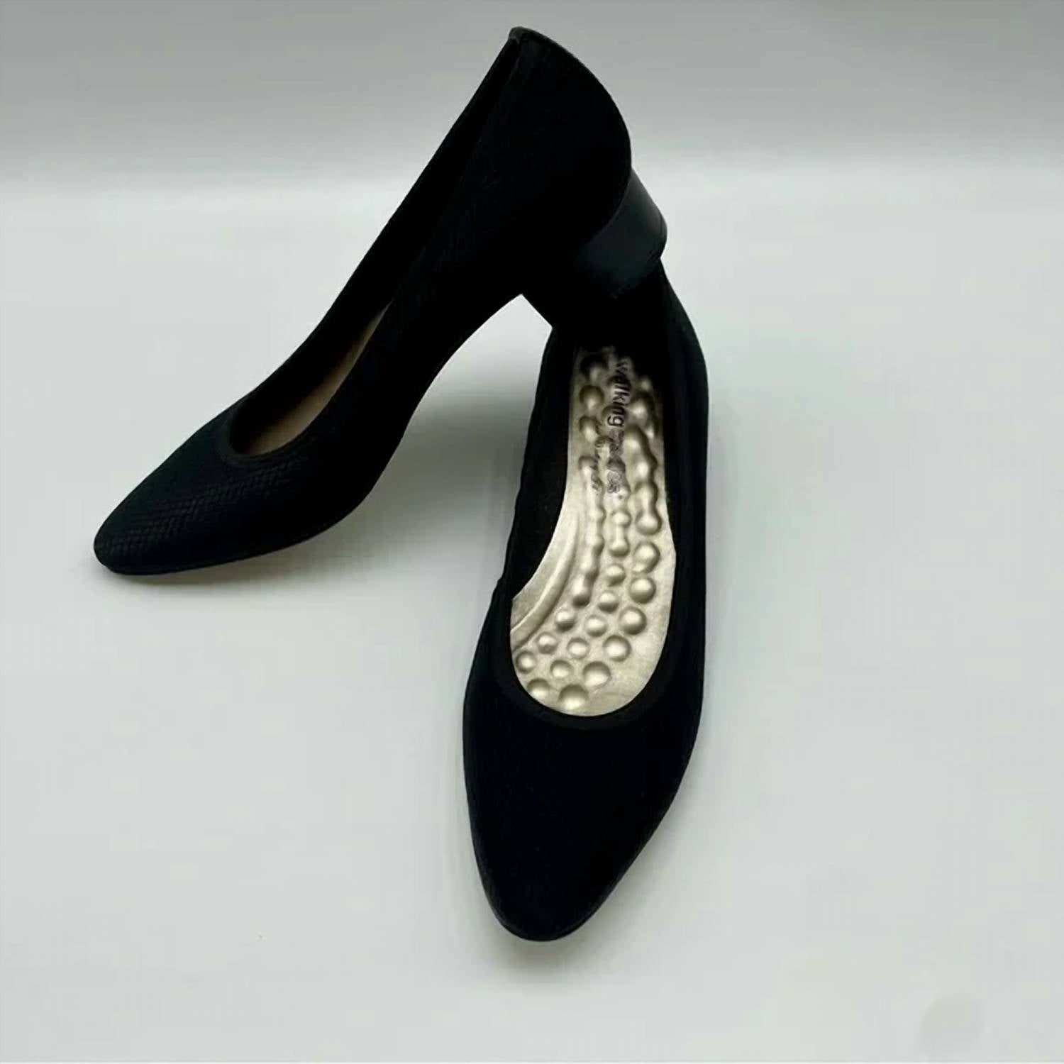 the walking cradle co. Women's Hanna Pumps in black - women's flats - detail view