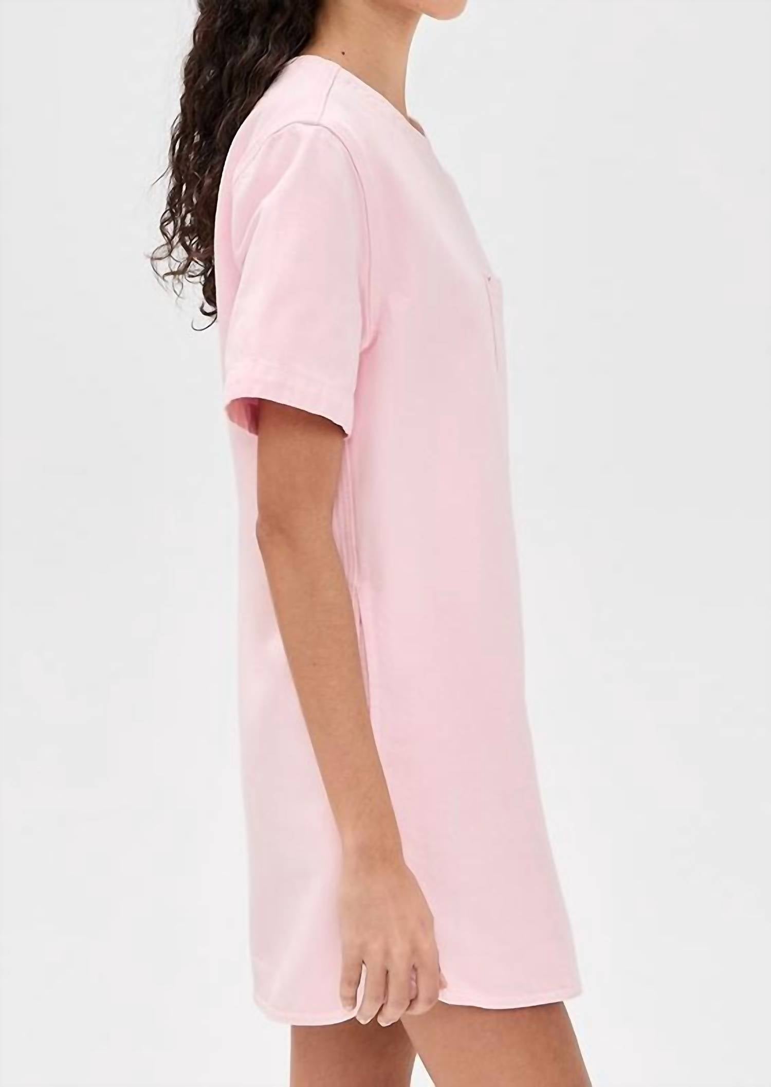 PISTOLA Remi Classic T-shirt Dress in blush - women's dress - alternate view